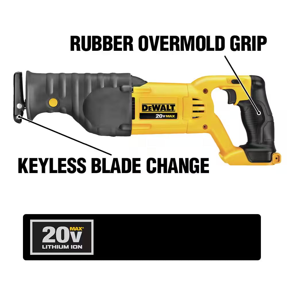 20V MAX XR Lithium-Ion Cordless Compact 1/2 In. Drill/Driver Kit with 20V MAX Cordless Reciprocating Saw