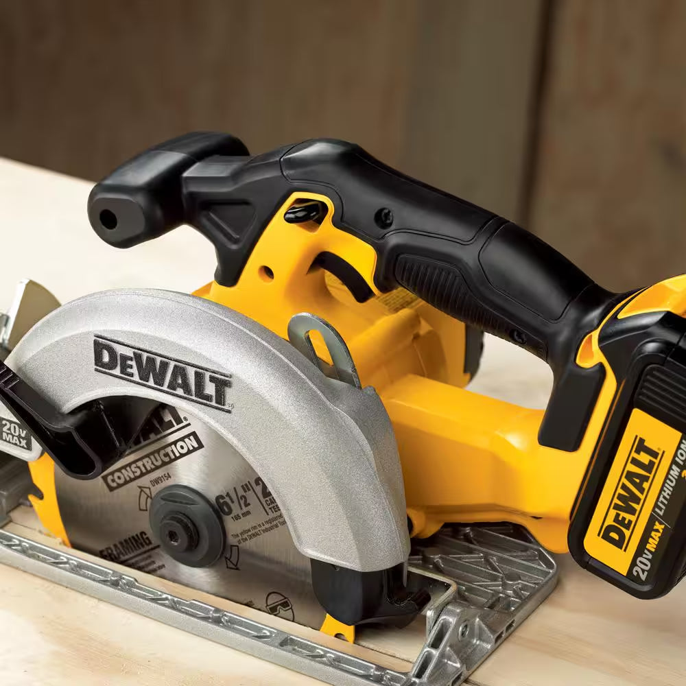 20V MAX XR Cordless Brushless 2 Tool Combo Kit, Cordless 6.5 In. Circular Saw, and (2) 20V 4.0Ah Batteries and Charger