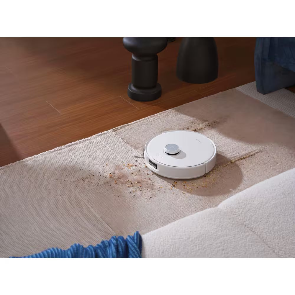 Q Revo Curv 17.7 in Robotic Vacuum and Mop with Smart Navigation, Self-Emptying, Self-Drying, Multi-Surface in White