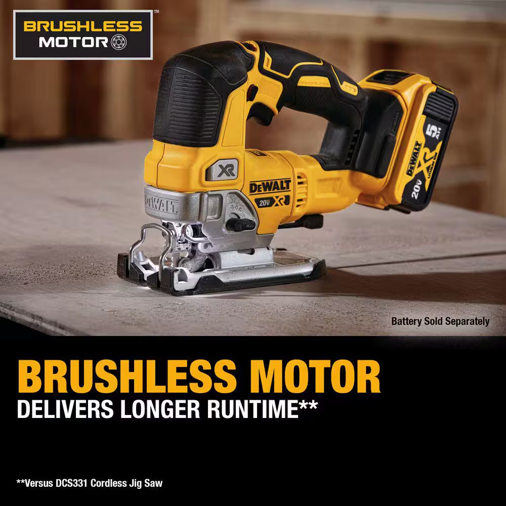 20V MAX Lithium-Ion Cordless 4-Tool Combo Kit and 20V XR Cordless Brushless Jigsaw with (2) 4 Ah Batteries and Charger