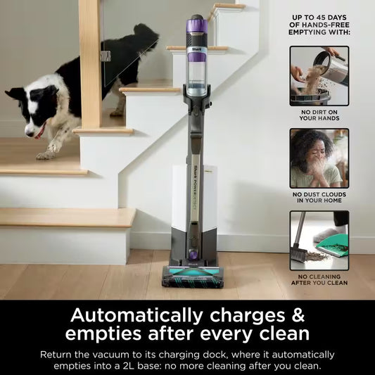 Powerdetect Clean & Empty System Bagless Cordless HEPA Filter Stick Vacuum for Multisurfaces, 70Min Runtime in Dark Grey