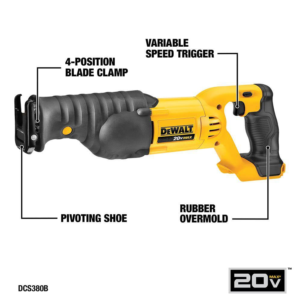 20V MAX Cordless 6 Tool Combo Kit, 20V MAX XR 5 In. Random Orbital Sander, and (1) 20V 4.0Ah and (1) 20V 2.0Ah Batteries