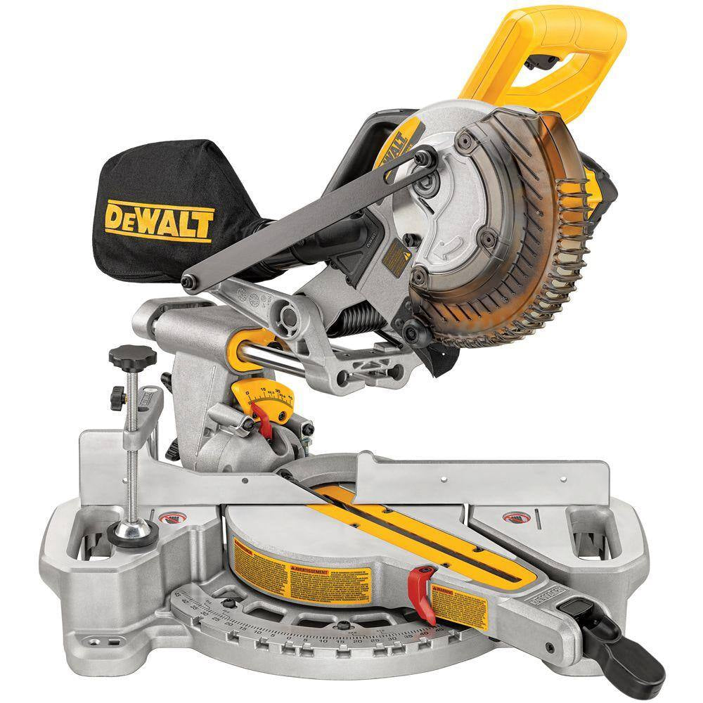 20V MAX Cordless 7-1/4 In. Sliding Miter Saw, Cordless Jigsaw, and (1) 20V 4.0Ah Battery