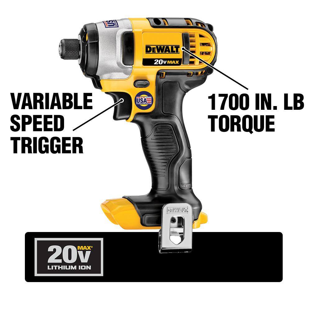 20V MAX Cordless 6 Tool Combo Kit, 20V MAX XR 5 In. Random Orbital Sander, and (1) 20V 4.0Ah and (1) 20V 2.0Ah Batteries