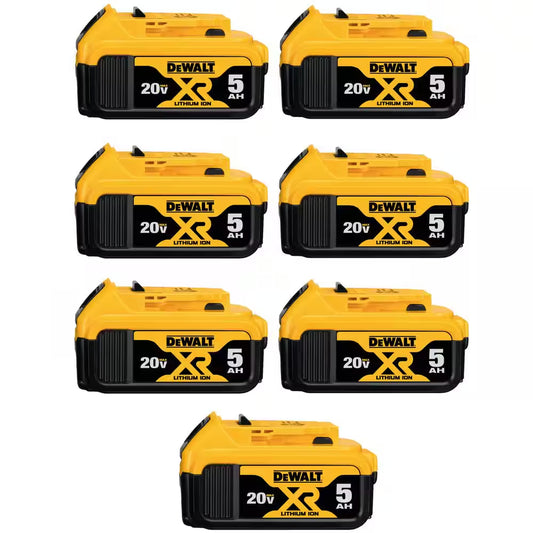 20V MAX XR Premium Lithium-Ion 5.0Ah Battery Pack (7-Pack)