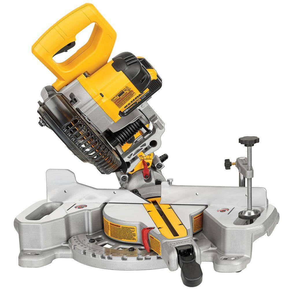 20V MAX Cordless 7-1/4 In. Sliding Miter Saw, Cordless Jigsaw, and (1) 20V 4.0Ah Battery