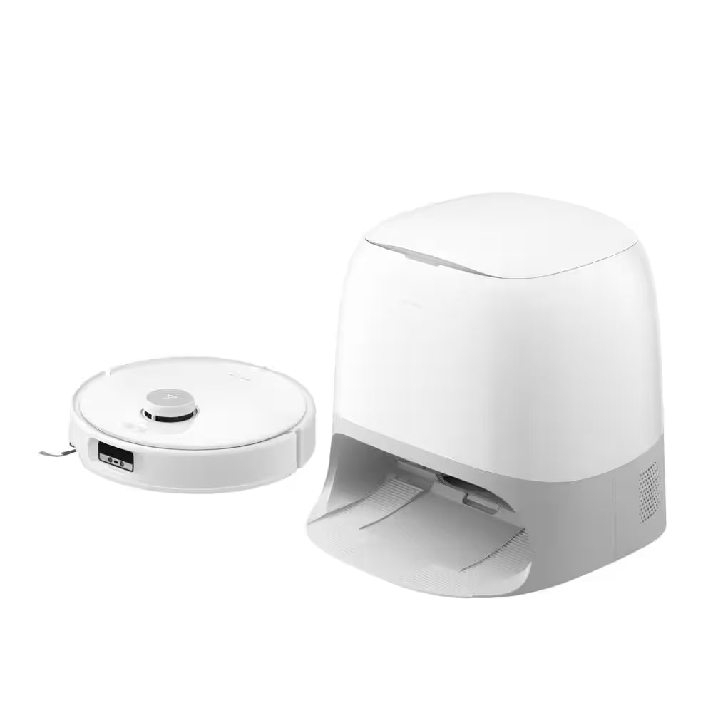 Q Revo Curv 17.7 in Robotic Vacuum and Mop with Smart Navigation, Self-Emptying, Self-Drying, Multi-Surface in White