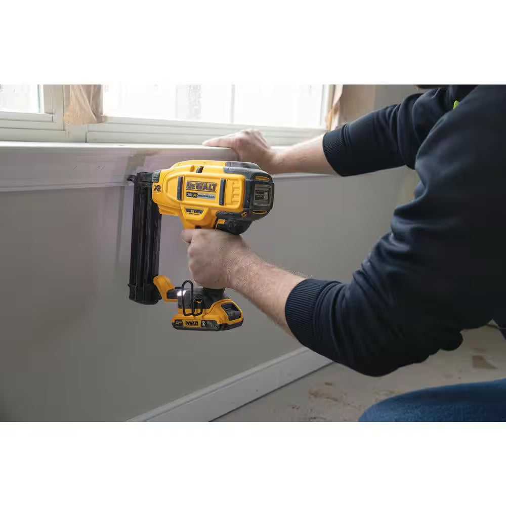 20V MAX XR Lithium-Ion Electric Cordless 18-Gauge Brad Nailer and 20V MAX XR Cordless 15-Gauge Angled Finish Nailer