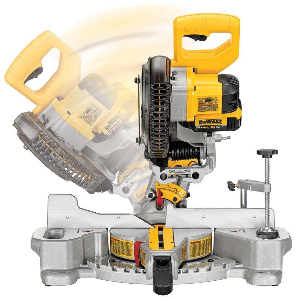 20V MAX Cordless 7-1/4 In. Sliding Miter Saw, Cordless Jigsaw, and (1) 20V 4.0Ah Battery