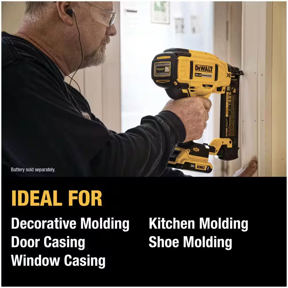 20V MAX XR Lithium-Ion Electric Cordless 18-Gauge Brad Nailer and 20V MAX XR Cordless Barrel Grip Jigsaw (Tools Only)