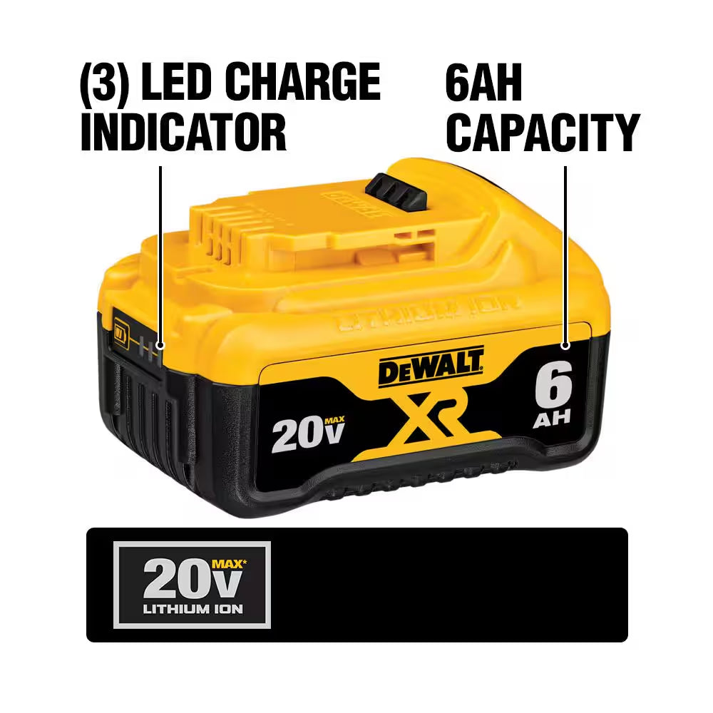 20V MAX XR Cordless Brushless Jigsaw with 20V MAX XR 6.0Ah Battery, 20V MAX XR 4.0Ah Battery and 20V MAX 2.0Ah Battery