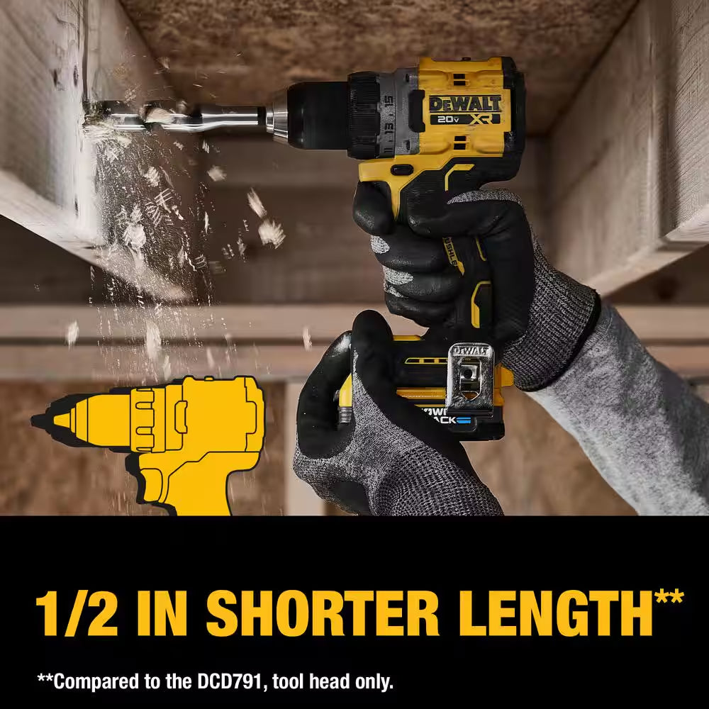 20V MAX XR Lithium-Ion Cordless Compact 1/2 In. Drill/Driver Kit with 20V MAX Cordless Reciprocating Saw