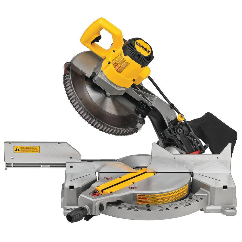 15 Amp Corded 12 In. Compound Single Bevel Miter Saw and Heavy Duty Miter Saw Stand