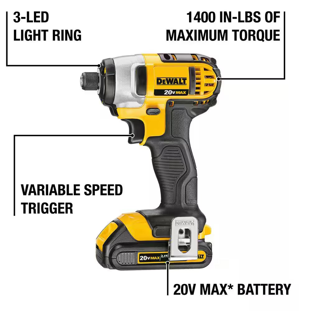 20V Max Cordless Combo Kit (10-Tool) and 5 In. Random Orbital Sander with (2) 20-Volt 2.0Ah Batteries, Charger & Bag