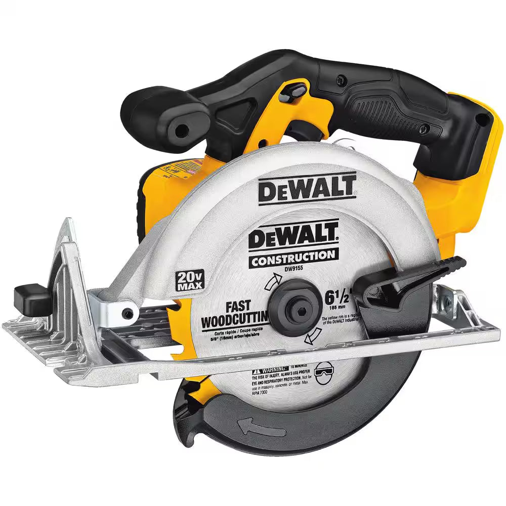 20V MAX XR Cordless Brushless 2 Tool Combo Kit, Cordless 6.5 In. Circular Saw, and (2) 20V 4.0Ah Batteries and Charger