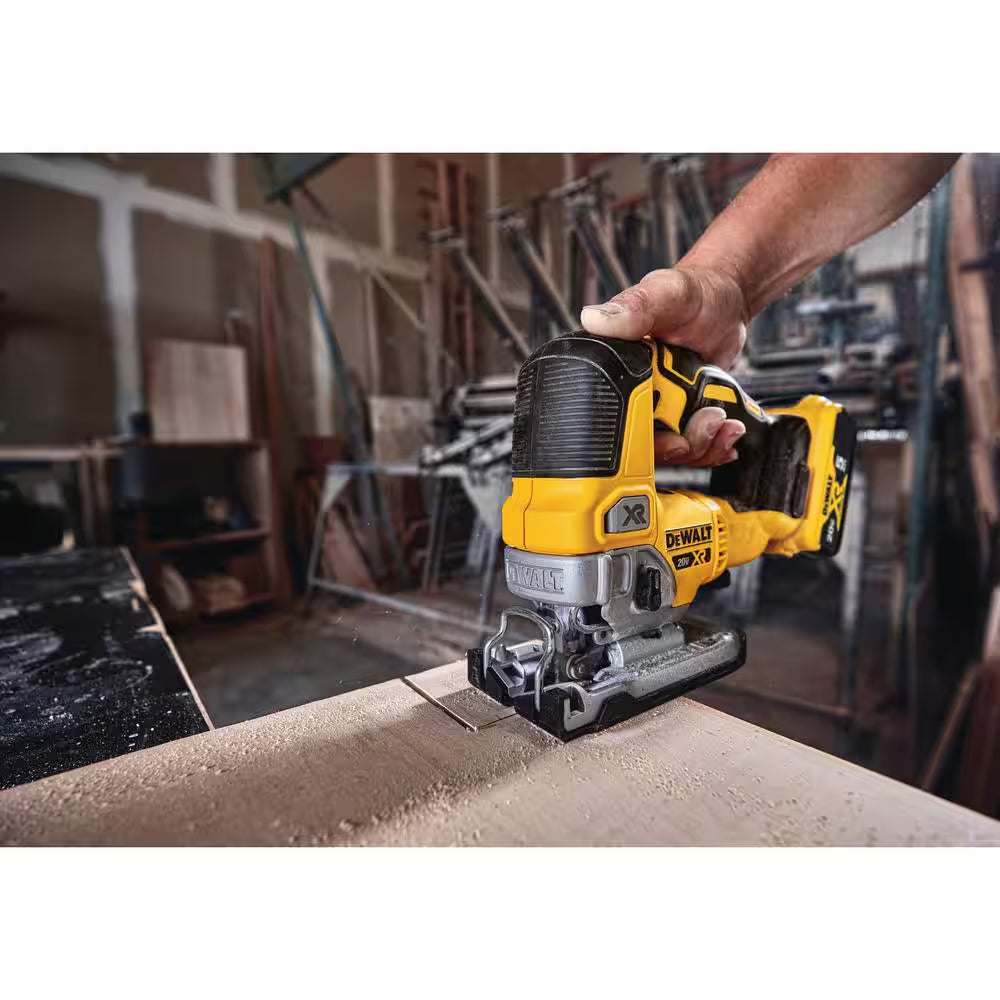 20V MAX XR Cordless Brushless Jigsaw with 20V MAX XR 6.0Ah Battery, 20V MAX XR 4.0Ah Battery and 20V MAX 2.0Ah Battery