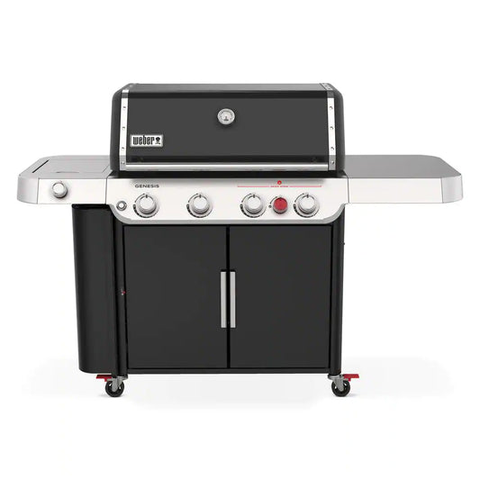Genesis E-435 4-Burner Liquid Propane Gas Grill in Black with Side Burner