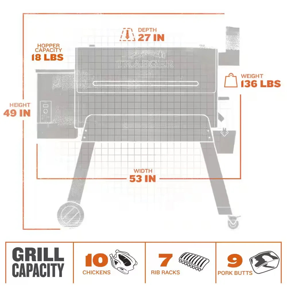 Pro Series 34-Pellet Grill and Smoker in Bronze