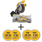 15 Amp Corded 12 In. Compound Single Bevel Miter Saw and 12 In. Miter Saw Blade 32-Teeth and 80-Teeth (4 Pack)