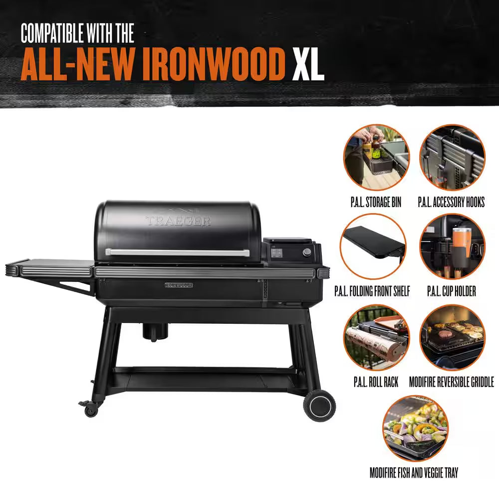 Ironwood XL Wi-Fi Pellet Grill and Smoker in Black with Cover
