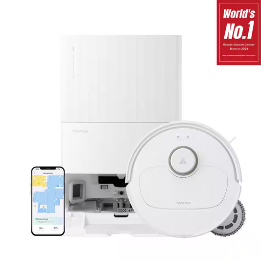 Qrevo Pro 13. 4In Robotic Vacuum, with Lidar Smart Navigation, Flexiarm Edge Mopping, Dynamic Hot Water Re-Wash in White