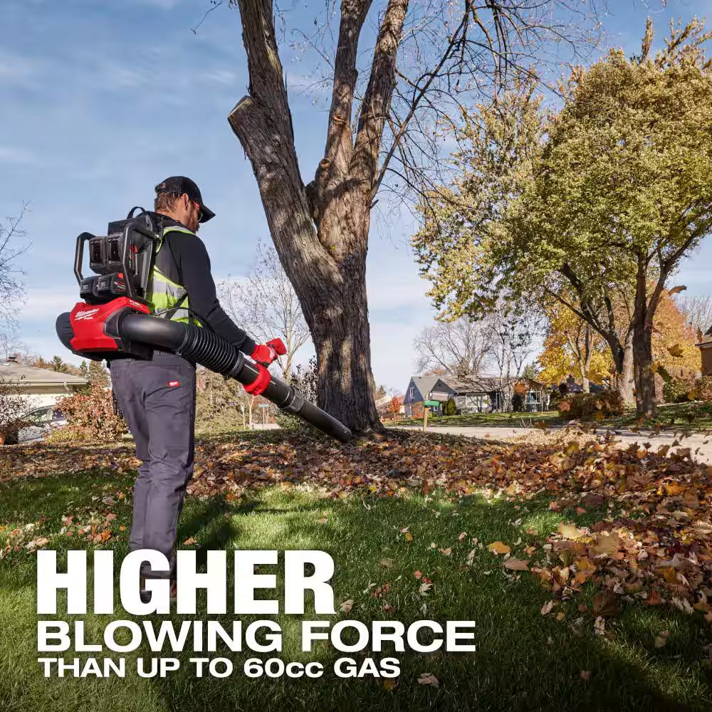 M18 FUEL 155 MPH 650 CFM 18V Brushless Cordless Dual Battery Backpack Blower W/(4) 12.0 Ah Battery, 6 Port Rapid Charger