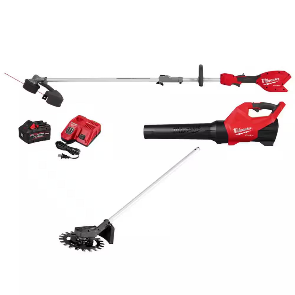M18 FUEL 18V 16 In. Brushless Cordless QUIK-LOK String Trimmer/Blower 8.0 Ah FORGE Combo Kit W/ M18 FUEL 16 In. Chainsaw