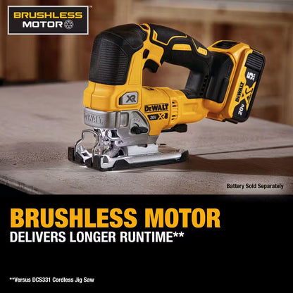 20V MAX Lithium-Ion Cordless 4-Tool Combo Kit and 20V XR Cordless Brushless Jigsaw with (2) 4 Ah Batteries and Charger