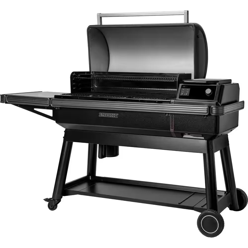 Ironwood XL Wi-Fi Pellet Grill and Smoker in Black with Cover