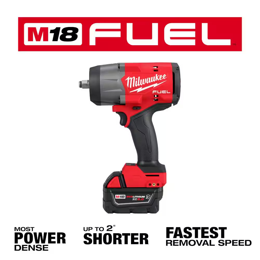 M18 FUEL 18V Lithium-Ion Brushless Cordless High-Torque 1/2 In. Impact Wrench W/Friction Ring Kit and Impact Socket Set