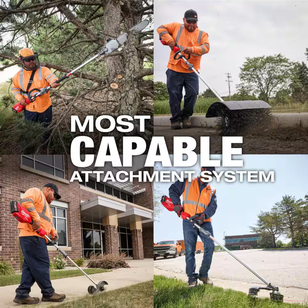 M18 FUEL 18V 16 In. Brushless Cordless Battery Powered QUIK-LOK String Trimmer W/ Pole Saw, Brush Cutter and Edger