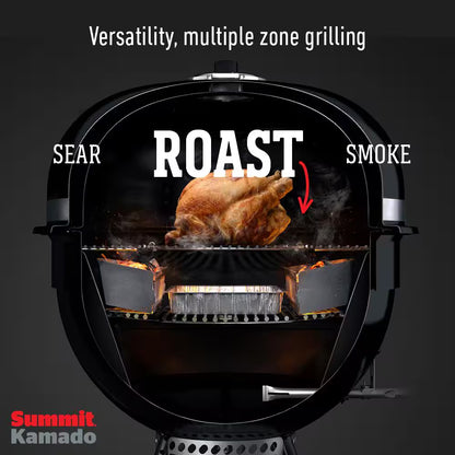 Summit Kamado S6 Charcoal Grill Center Grill in Black