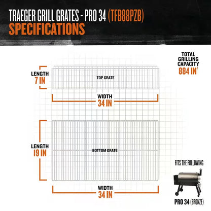 Pro Series 34-Pellet Grill and Smoker in Bronze
