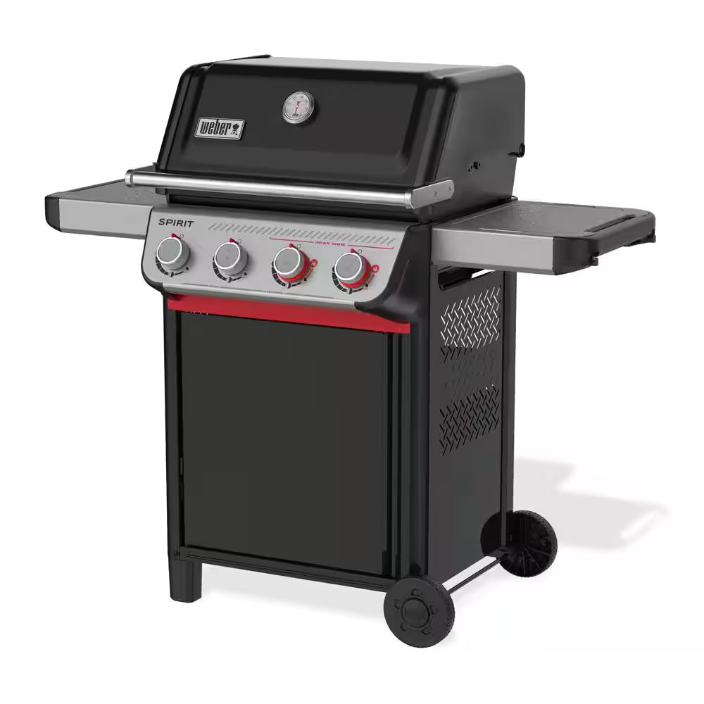 Spirit SB-E-425 4-Burner Liquid Propane Gas Grill in Black with Sear Zone and Weber Works Compatibility