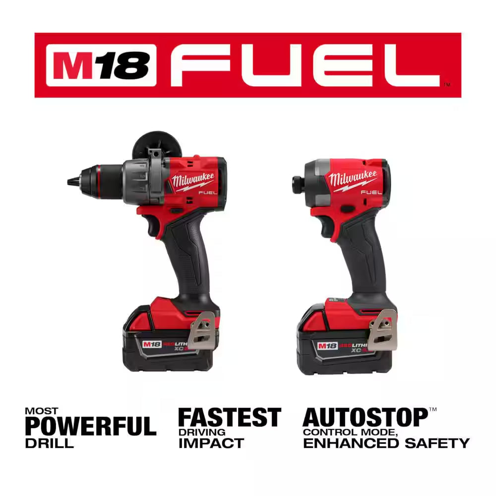 M18 FUEL 18-V Lithium-Ion Brushless Cordless Hammer Drill/Impact Driver Combo Kit (2-Tool) with 3/8 In. Impact Wrench