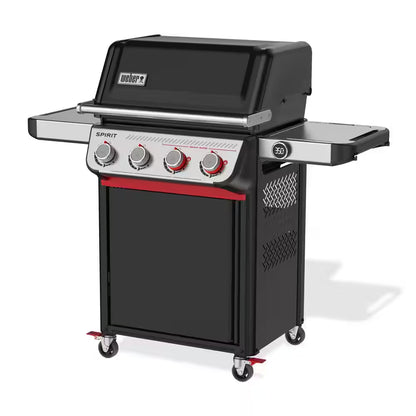 Spirit EP-425 4-Burner Liquid Propane Gas Grill in Black with Sear Zone and Weber Works Compatibility