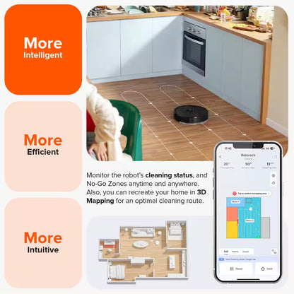 Q5 Pro plus Robotic Vacuum and Mop with Smart Navigation, Self-Emptying, Multi-Surface in Black