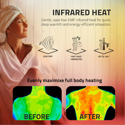 Steamspa 74.8-Inches H X 49.5-Inches W X 47-Inches D Wood Infrared Sauna