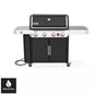 Genesis S-435 4-Burner Natural Gas Grill in Stainless Steel with Side Burner