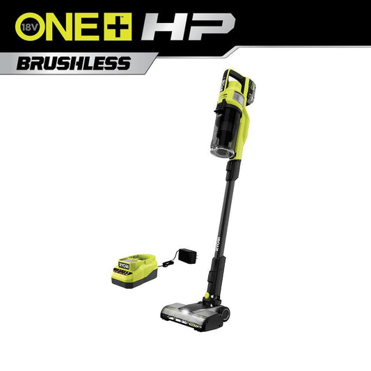 ONE+ HP 18V Cordless Pet Stick Vacuum Cleaner Kit with 4.0 Ah HIGH PERFORMANCE Battery and Charger
