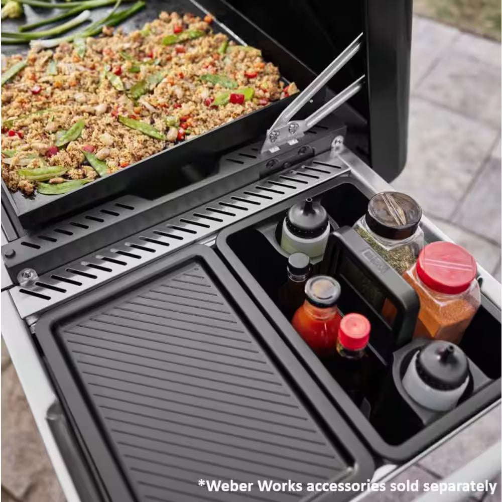 Slate Griddle 3-Burner Propane Gas 30 In. Flat Top Grill in Black with Thermometer