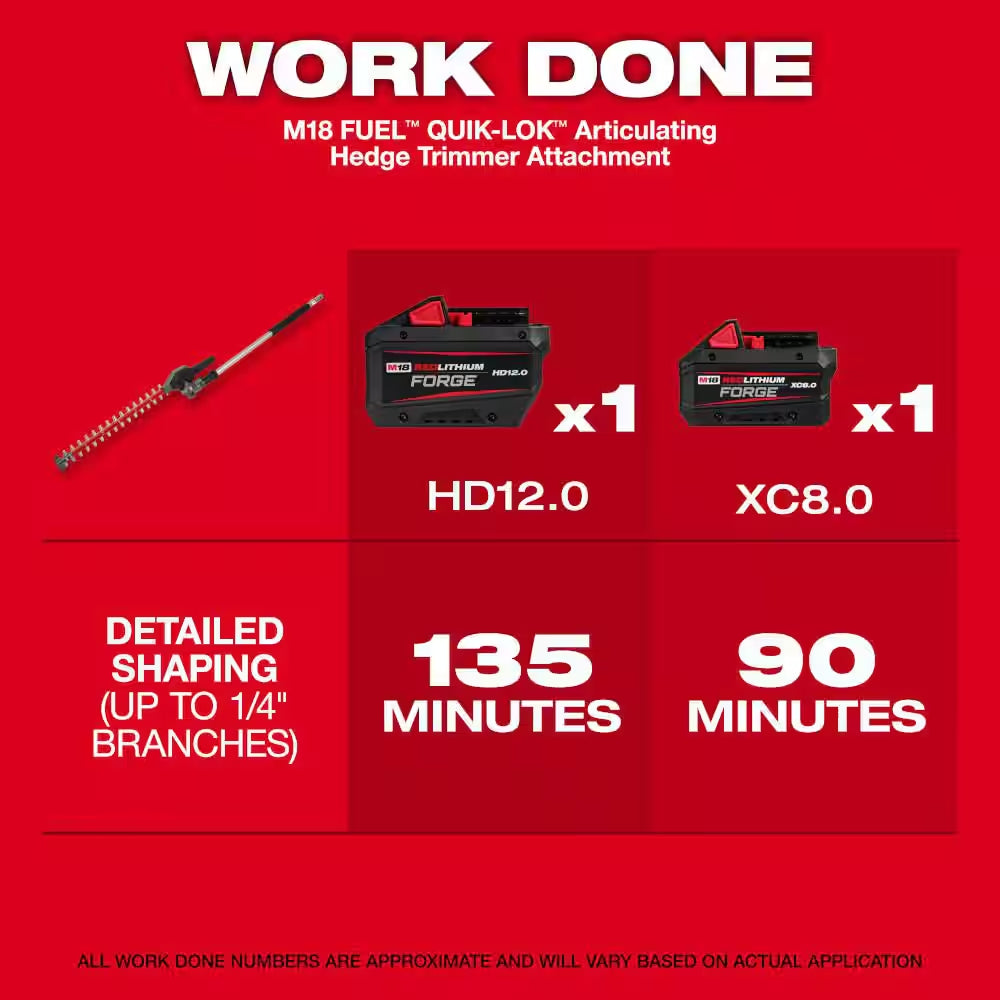 M18 FUEL 18V 16 In. Brushless Cordless QUIK-LOK String Trimmer/Blower Combo Kit W/ Pole Saw, Hedge, Edger, & Chainsaw