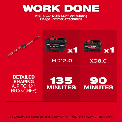 M18 FUEL 18V 16 In. Brushless Cordless QUIK-LOK String Trimmer/Blower Combo Kit W/ Pole Saw, Hedge, Edger, & Chainsaw