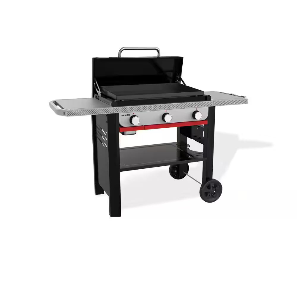 Slate Griddle 3-Burner Propane Gas 28 In. Rust-Resistant Flat Top Grill in Black
