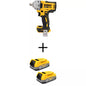 20V MAX XR Lithium-Ion Cordless 1/2 In. Impact Wrench with (2) 20V MAX POWERSTACK Compact Lithium-Ion Batteries