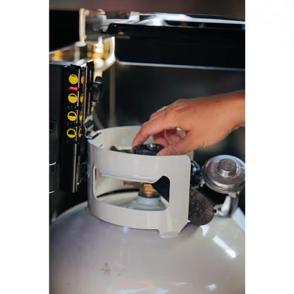 Genesis E-435 4-Burner Liquid Propane Gas Grill in Black with Side Burner