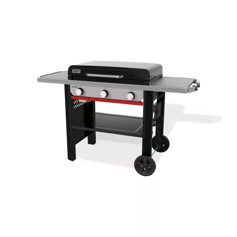 Slate Griddle 3-Burner Propane Gas 28 In. Rust-Resistant Flat Top Grill in Black