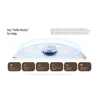 Q Revo Curv 17.7 in Robotic Vacuum and Mop with Smart Navigation, Self-Emptying, Self-Drying, Multi-Surface in White