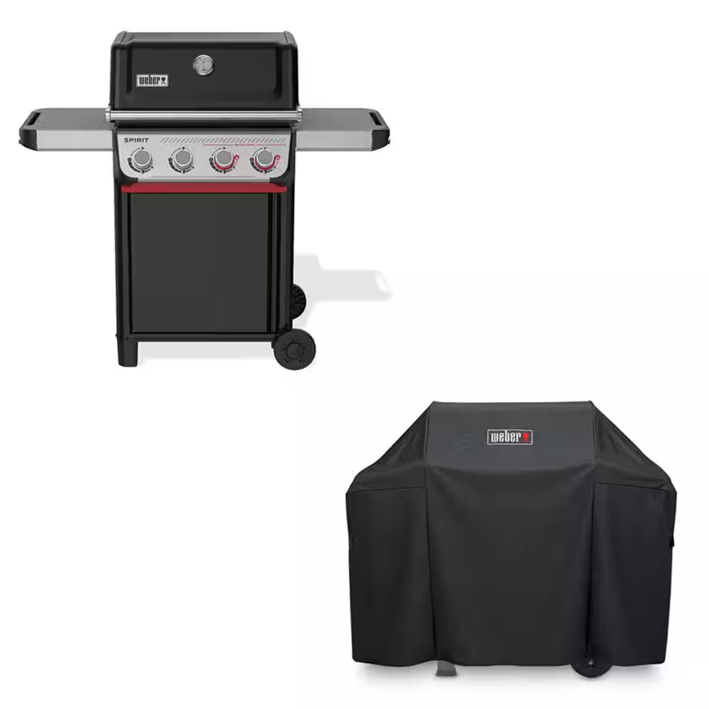 Spirit E-325 3-Burner Liquid Propane Gas Grill in Black with Sear Zone