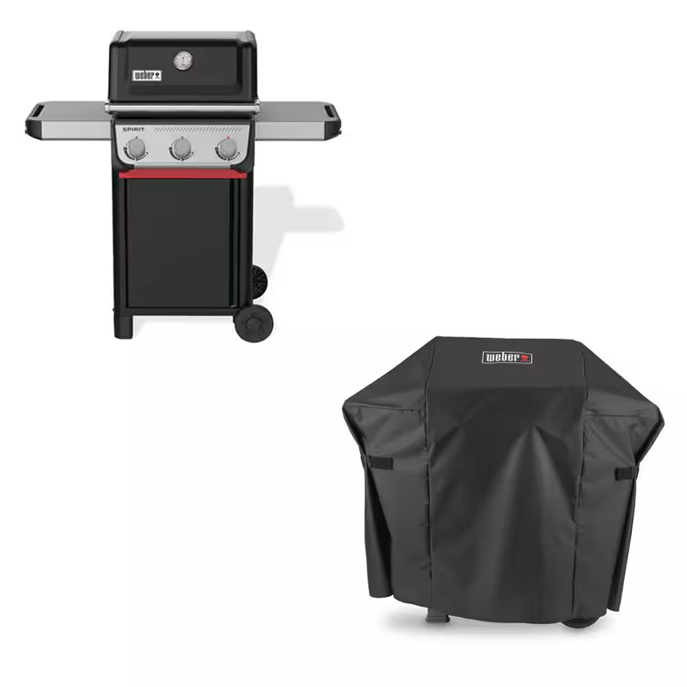 Spirit E-310 3-Burner Liquid Propane Gas Grill in Black